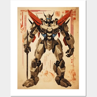 Vintage japanese Mecha robotron Posters and Art